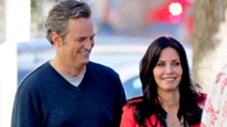 Courteney Cox, Matthew Perry, Former Friends Costars, Reunite On Cougar Town Set: Picture