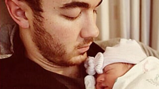 Kevin Jonas Cradles First Child, Baby Girl Alena Rose in First Father-Daughter Photo
