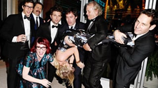 Amy Poehler Gets Flipped Upside Down by Paul Rudd, Bill Murray, Bill Hader in Awesome Oscars Party Picture