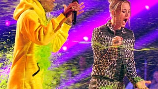 Pharrell Williams and Kaley Cuoco