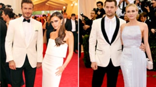 Victoria and David Beckham vs. Diane Kruger and Joshua Jackson: Which Couple Wore White Best at the Met Gala 2014