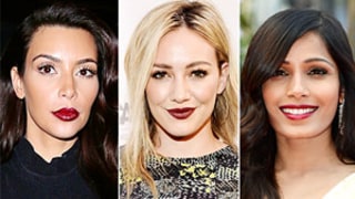 Kim Kardashian, Hilary Duff, Freida Pinto Wear Dark Lipstick: How to Try the Beauty Trend This Spring