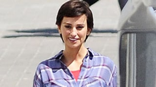 Penelope Cruz Sports Short, Pixie Haircut on Set: Picture