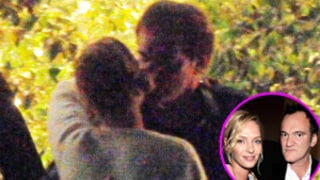 Uma Thurman, Quentin Tarantino Kiss After Dinner Date: Picture