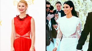Claire Danes Wears Red Version of Kim Kardashian's Wedding Gown to the Emmys: See the Different Looks!