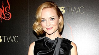 Heather Graham Shows a Lot of Leg, Goes Without Underwear in a Sheer Skirt: