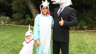 Tiffani Thiessen, Brady Smith, and Harper