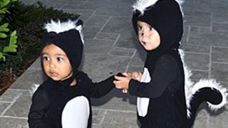 North West and Penelope Disick Hold Hands in Matching Skunk Costumes, Plus Axl Duhamel Wears Same Halloween Outfit