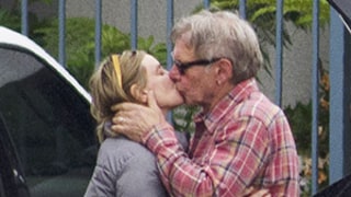 Harrison Ford Kisses Wife Calista Flockhart: PDA Picture