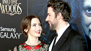Emily Blunt Flashes Her Bra in See-Through Floral Dress on Red Carpet Date Night With John Krasinski