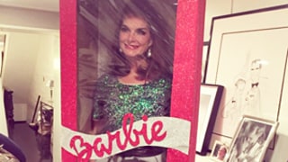 Brooke Shields Poses as Life-Size Holiday Barbie Inside Box: Bizarre Instagram Picture