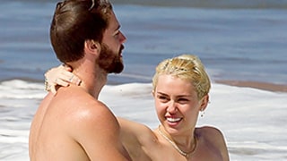 Miley Cyrus Goes Completely Topless as Patrick Schwarzenegger Cuddles Her in Maui Surf -- See the Semi-NSFW Pics