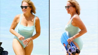 Katie Couric, 58, Works Her Assets in Mint Bathing Suit in Barbados: See the Photos!