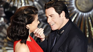 John Travolta, Idina Menzel Reunite at Oscars 2015 Mock