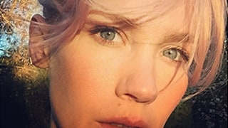 January Jones Debuts Pale Pink Hair Color, Shouts Out Grease as Inspiration: