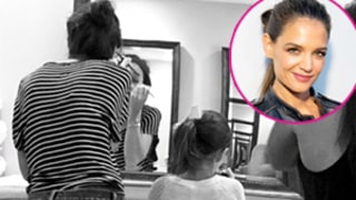 Katie Holmes Dabs on Makeup With Daughter Suri Cruise: Cute Instagram Photo!