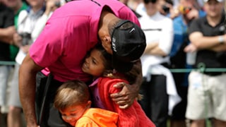 Tiger Woods' Cute Kids, Lindsey Vonn Surprise Him With Golf Course Visit: Pics