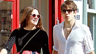 Pregnant Keira Knightley Springs Into Style With Bright Red Skirt: Baby Bump Photos