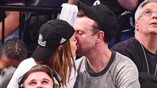 Olivia Wilde, Jason Sudeikis Kiss Courtside at Brooklyn Nets Game: Photos