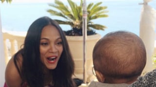 Zoe Saldana Works Out With Her Twin Babies, Entertains Them While Pumping Iron!