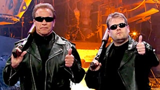Arnold Schwarzenegger, James Corden Act Out His Movies in 6 Minutes, and One Gets a Lap Dance!: Watch Now!