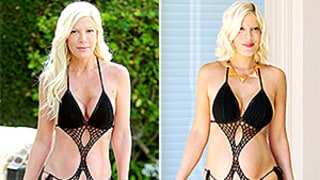 Tori Spelling Slips Back Into Her Racy Pregnancy Monokini: See the Now-and-Then Photos!