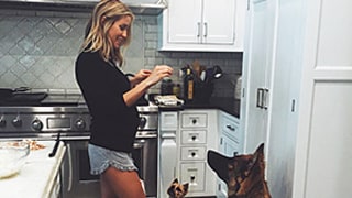 Pregnant, Barefoot Kristin Cavallari Gives Dogs Treats in Adorable New Baby Bump Photo