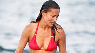 Pippa Middleton Looks Every Inch Toned in Red Bikini - See Her Abs!