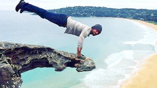 Kellan Lutz Defies Gravity, Shows Off Insane Cliffside Workout: Pictures