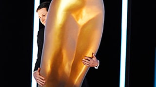 Emmys 2015 Host Andy Samberg Mocks Girls' Most Infamous Sex Scene With Giant Statue, Allison Williams Reacts: Watch Now!
