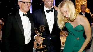 John Slattery, Jon Hamm, and January Jones