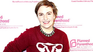 Lena Dunham Wears a Fallopian Tube Sweater to a Planned Parenthood Conference and It's Everything