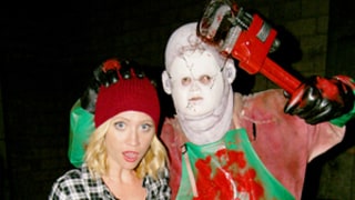 Celeb Sightings: Brittany Snow Gets Spooked at Haunted Halloween Maze
