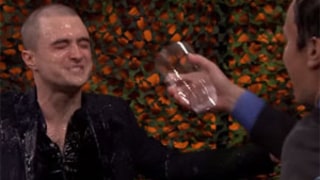 Daniel Radcliffe Gets Soaked Playing Water War with Jimmy Fallon: Video