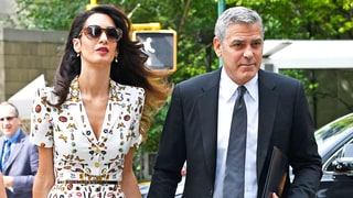 Amal Clooney's Printed Dress Features Lipstick, Butterflies, Pocket-Watches