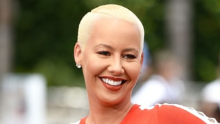 Amber Rose Looks Unrecognizable in Retro Brunette Wig, Blue Contacts