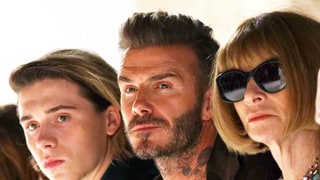 Brooklyn, David Beckham and Anna Wintour