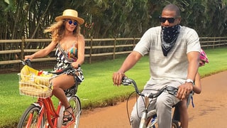 Beyonce, Jay Z and Blue Ivy Get in Formation While Riding Bikes in Hawaii: Photos