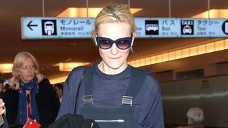 Cate Blanchett's Airport Style Includes $1,345 Overalls and $1,325 Sneakers