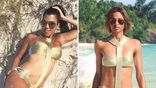 Ciara and Kourtney Kardashian Wear the Same Gold Anchor Monokini: Who Wore It Best?