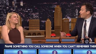 Claire Danes Drops the F-Bomb Playing Fallon's 'Fast Family Feud'