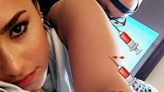 Demi Lovato Gets a Huge Wrist Tattoo — And Snapchats the Whole Procedure