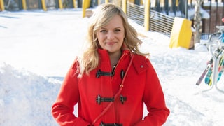 Elisabeth Moss in $698 Kate Spade Pea Coat