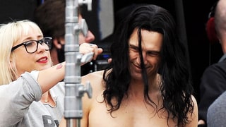James Franco Goes Shirtless on Set, Works His Six-Pack Abs With Long, Flowing Wig