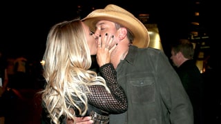 Jason Aldean Kisses Wife Brittany Kerr After Winning Entertainer of the Year at ACM Awards 2016