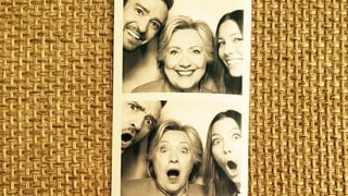 Justin Timberlake, Jessica Biel Goof Off With Hillary Clinton in Photo Booth Snaps