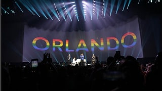 Demi Lovato, Nick Jonas Pay Tribute to Orlando Victims During Concert