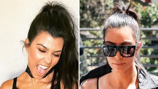Kourtney Kardashian Steals Kim K.'s Lacy Slip Dress Look: Who Wore It Best?