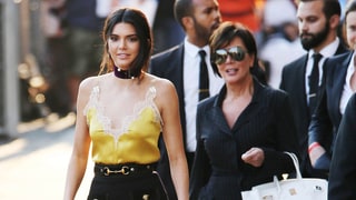 Kendall Jenner Wears Lingerie-Inspired Silk Cami for 'Kimmel' Appearance