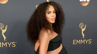 Pregnant Kerry Washington Rocked Cutouts and Rockstar Curls on the Emmys 2016 Red Carpet